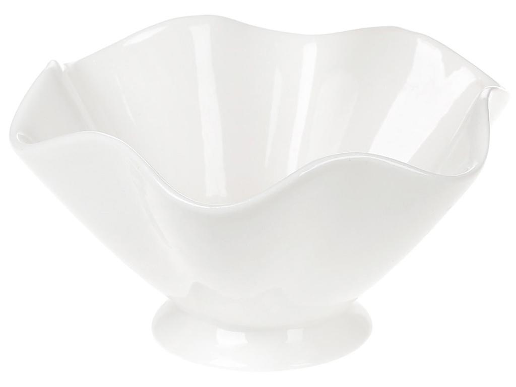 Салатник фарфоровый Волан 400 мл Белый (BDI-988-210)