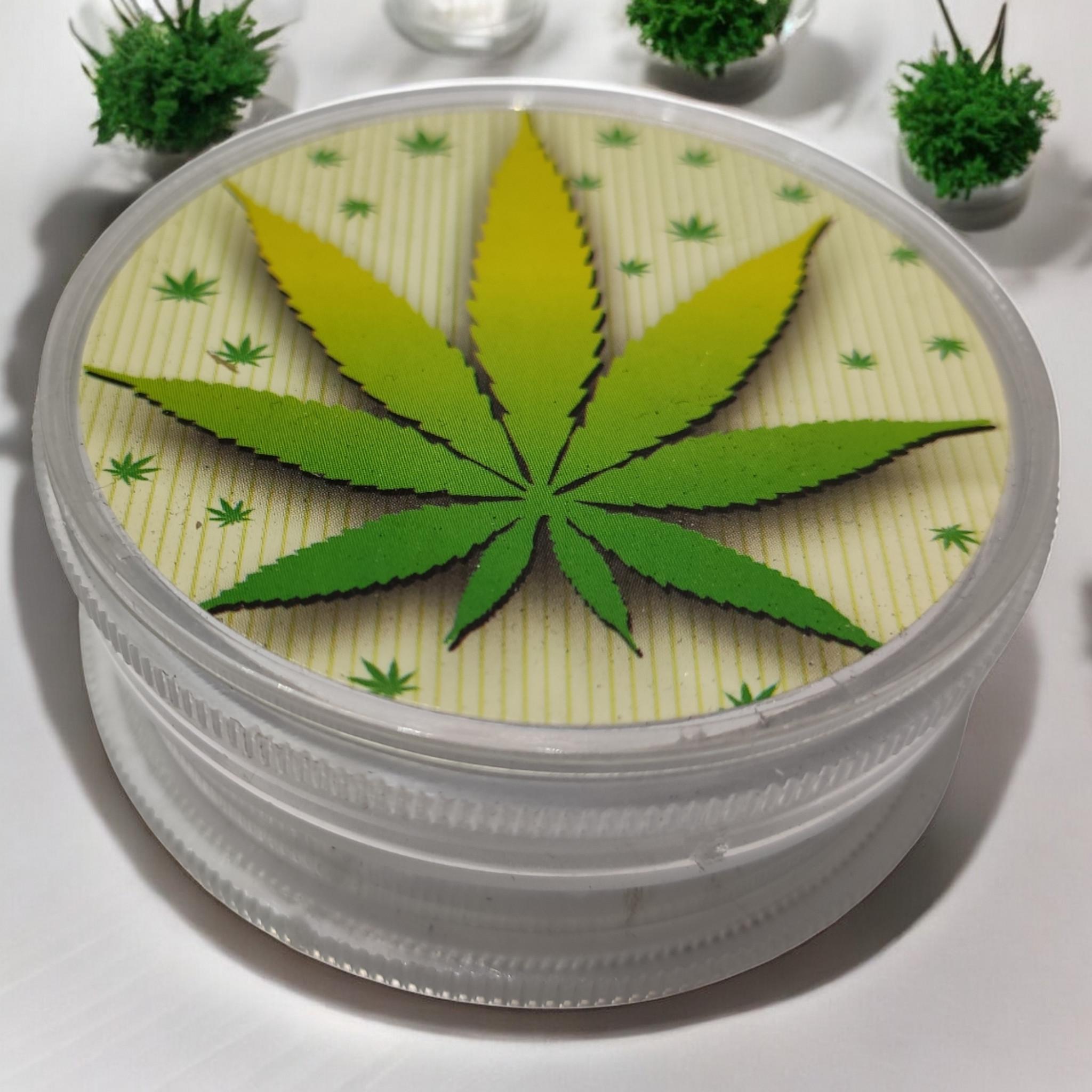 Гриндер для измельчения табака Grinder Handmuller Green Leaf Plastic White