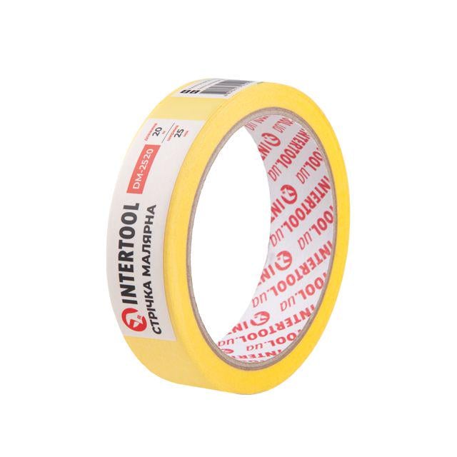 Малярна стрічка Intertool DM-2520 25 мм 20 м Жовтий (DM-2520)