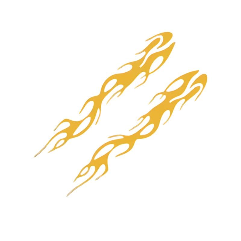 Наклейка для автомобіля/мотоцикла Полум'я самоклеюча світловідбивна 24x4 см Жовтий (2499716212)