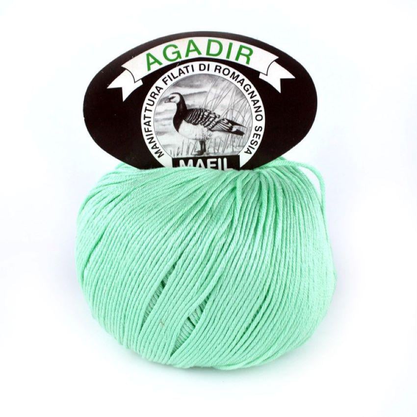 Пряжа Mafil Agadir 113 verde acqua Мятный (7021)