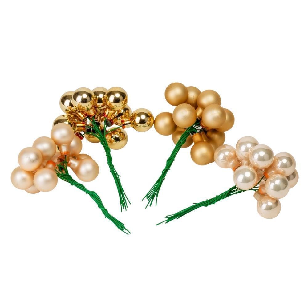 Набір ялинкових кульок Зимові ягідки 2 см х 144 шт. Рожево-золотий (6024-023) - фото 2 Набір ялинкових кульок Зимові ягідки 2 см х 144 шт. Рожево-золотий (6024-023) - фото 2