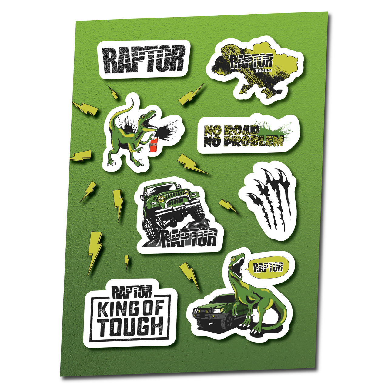 Набір стикерів RAPTOR 8 шт.