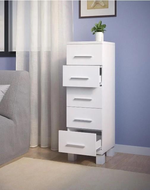 Комод на 5 шухляд Білий (P53) - фото 1 Комод на 5 шухляд Білий (P53) - фото 1