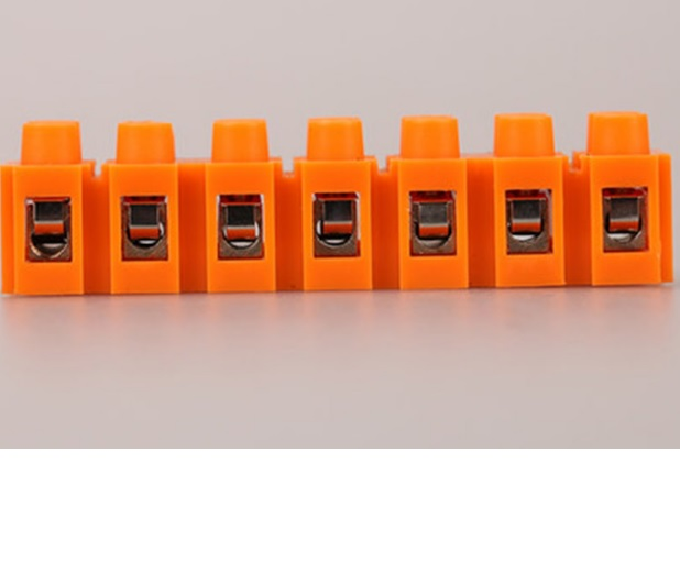 Блок клемний VOLTRONIC H2519-7P 36A 660V мідний 0,5-6 кв. мм Помаранчевий (13342)