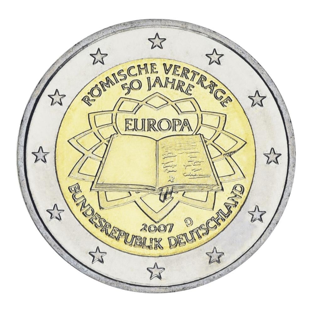 Колекційна монета Німеччина 2 євро 2007 Римський договір UNC (KM#259)