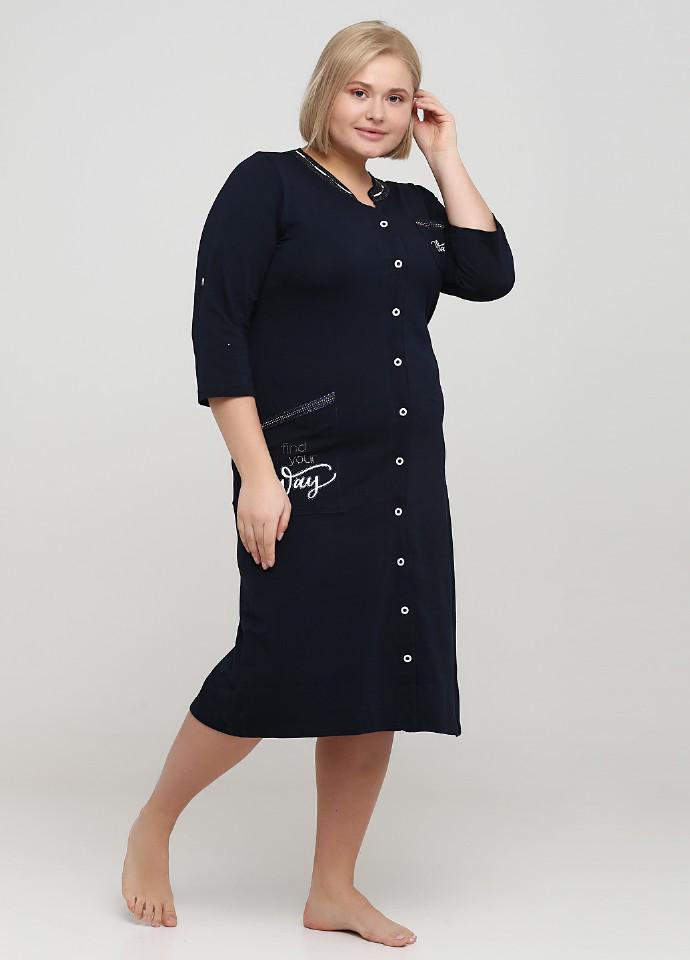 Халат Wild Love XL Темно-синий (82513)