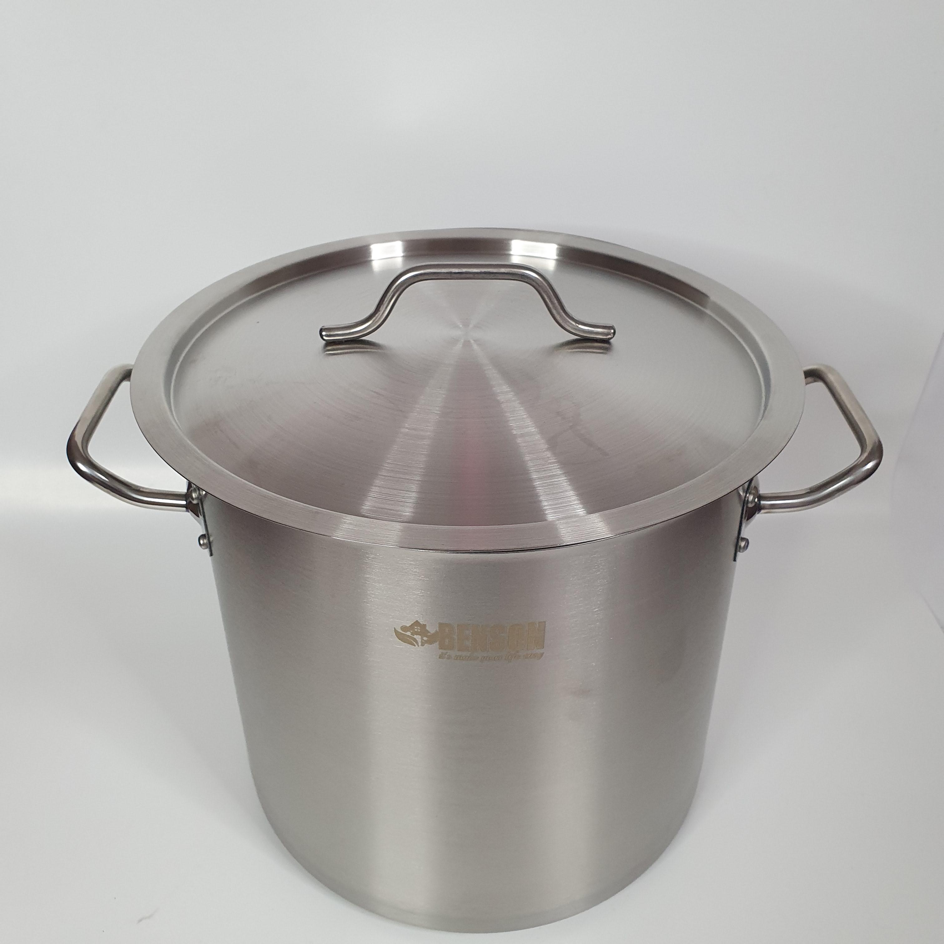 Каструля з кришкою Benson із нержавіючої сталі 17 л (BN-602)