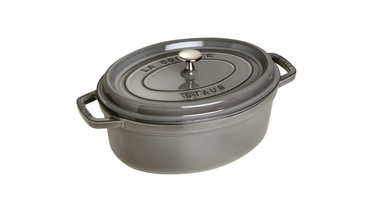 Кастрюля чугунная Staub овальная 29 cм 4,2 л Графит (1102918)