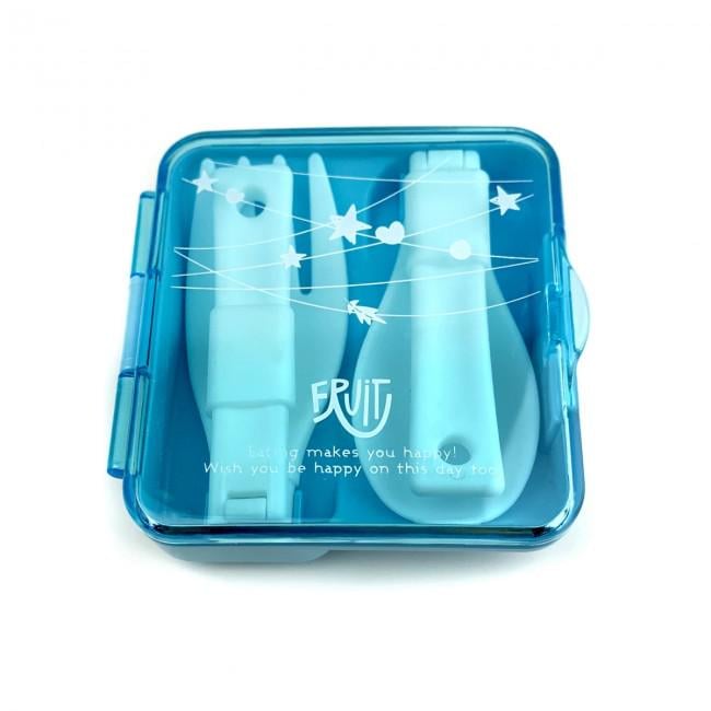 Столовые приборы складные в футляре Голубой (401945)