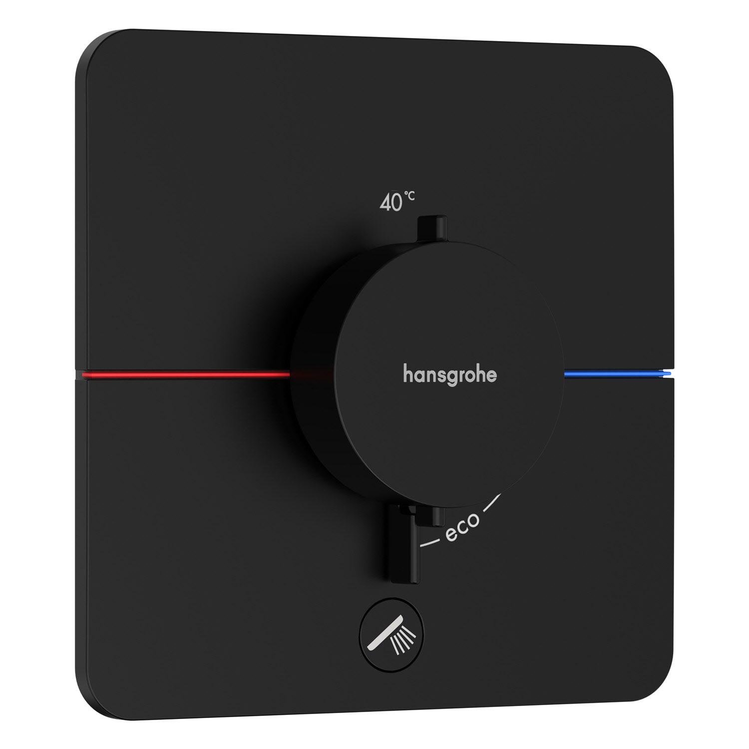 Зовнішня частина змішувача Hansgrohe ShowerSelect Comfort Q 15589670 з термостатом Чорний (226760)