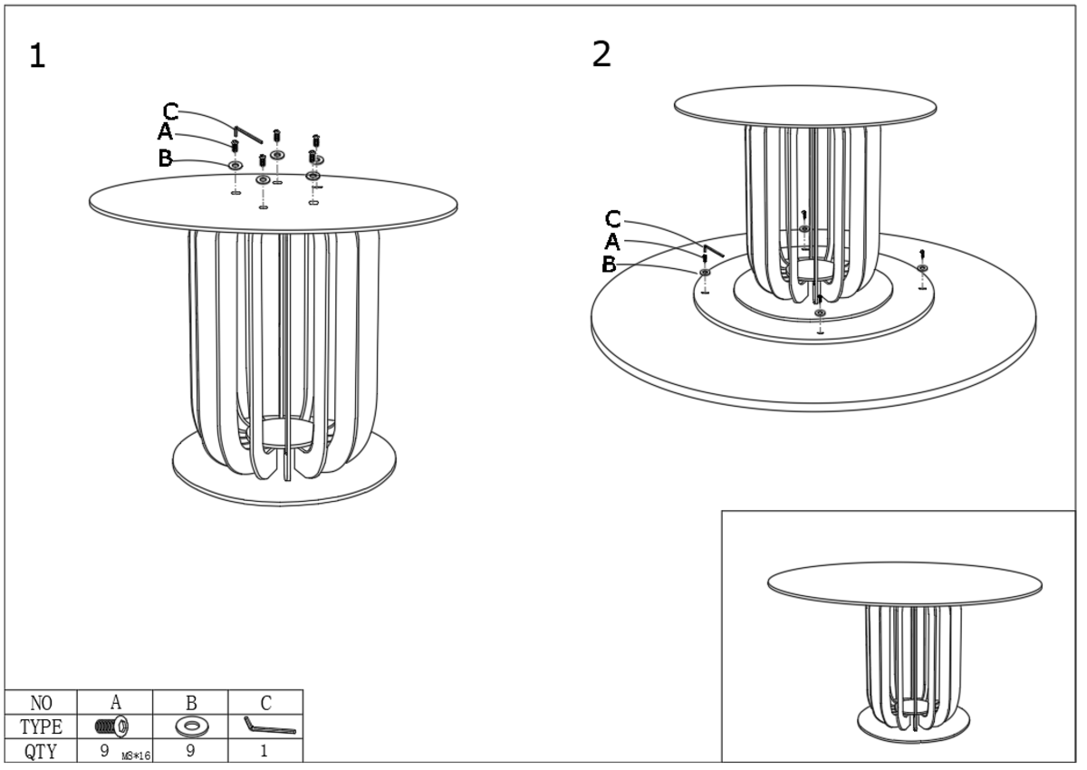 Обеденный стол Intarsio OLYMPIA CERAMIC 130 см Белый матовый/Черный (OLYMPIA130) - фото 7