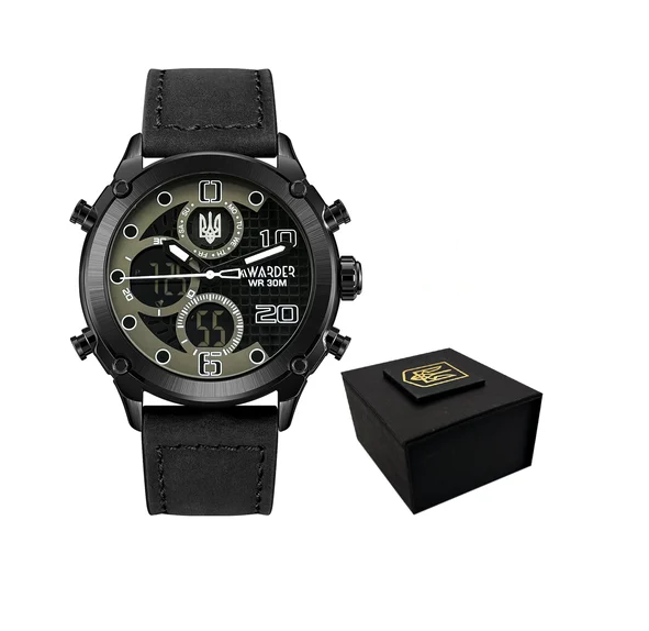 Наручные часы Awarder 017 Трезубец серебро Black