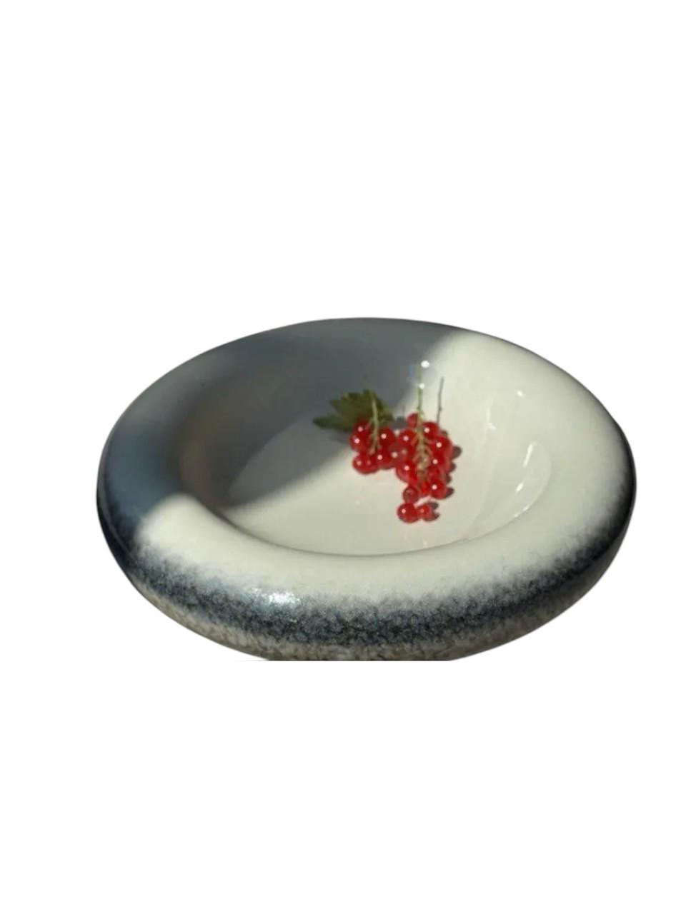 Тарілка Кам'яне коло керамічна 24 см Блакитний (OS-101-0505) - фото 7