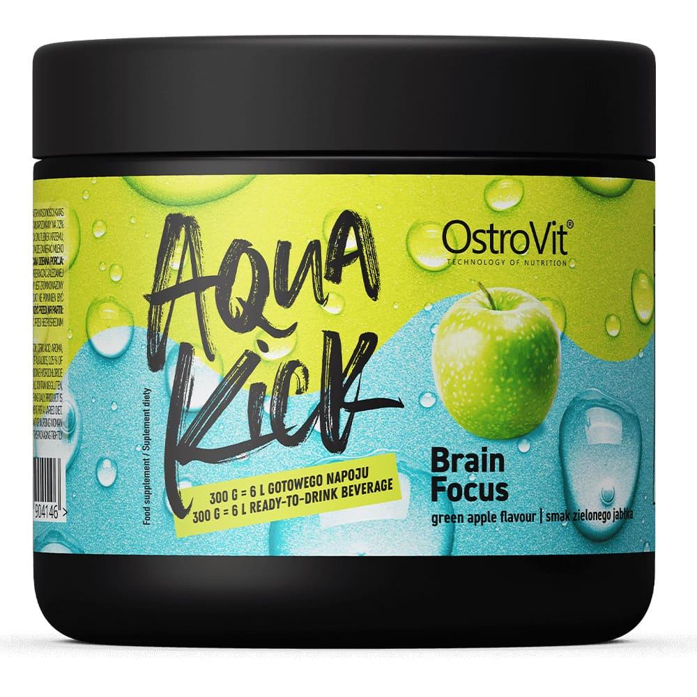 Натуральна добавка для спорту OstroVit Aqua Kick Brain Focus 300 g /30 servings/ Green Apple