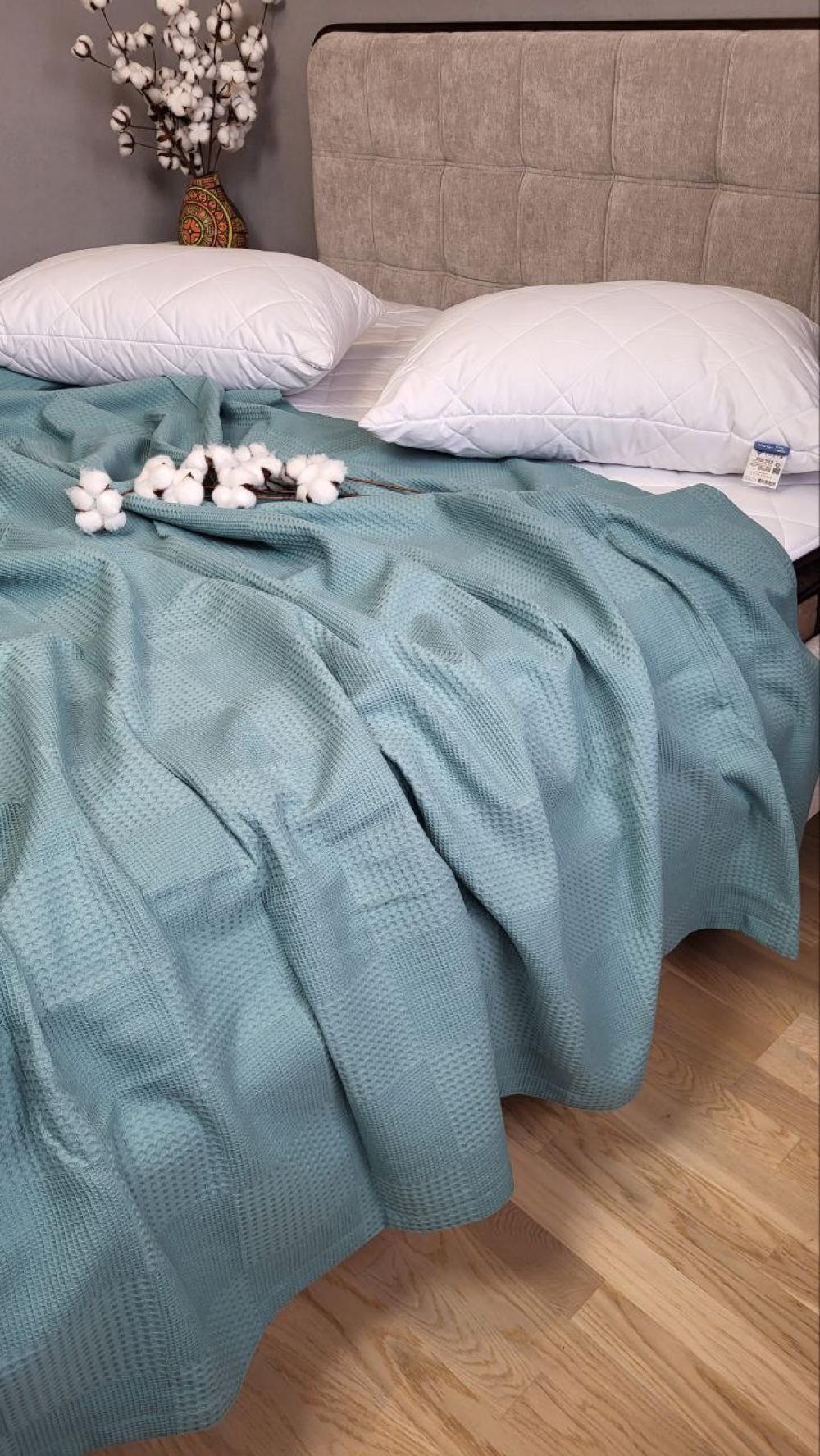 Покрывало Пике Вафелька 160x220 см Полынь (11145) - фото 7 Покрывало Пике Вафелька 160x220 см Полынь (11145) - фото 7