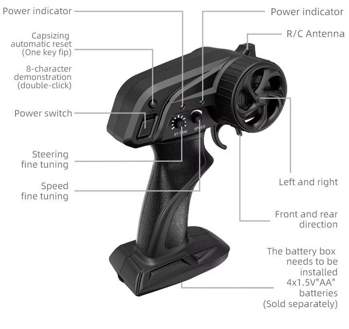 Катер на радіокеруванні швидкісний HJ808 Червоний - фото 6