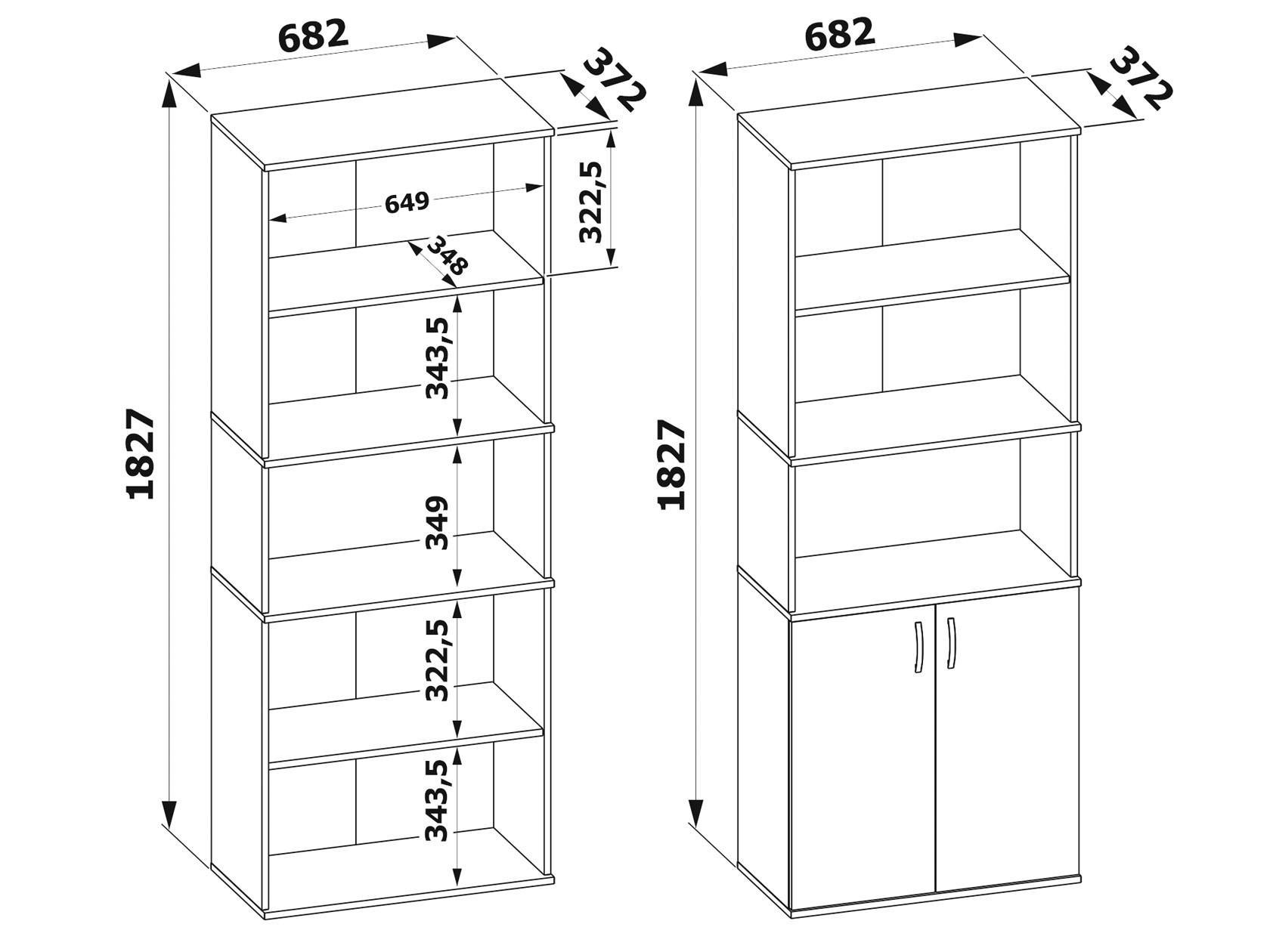 Система зберігання XShelf-21 з дверцятами з ламінованого ДСП 1827x682x372 мм Венге - фото 2 Система зберігання XShelf-21 з дверцятами з ламінованого ДСП 1827x682x372 мм Венге - фото 2