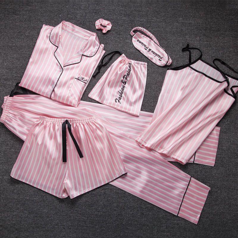 Піжама жіноча набір 6в1 XS-S Рожевий (0060) - фото 2