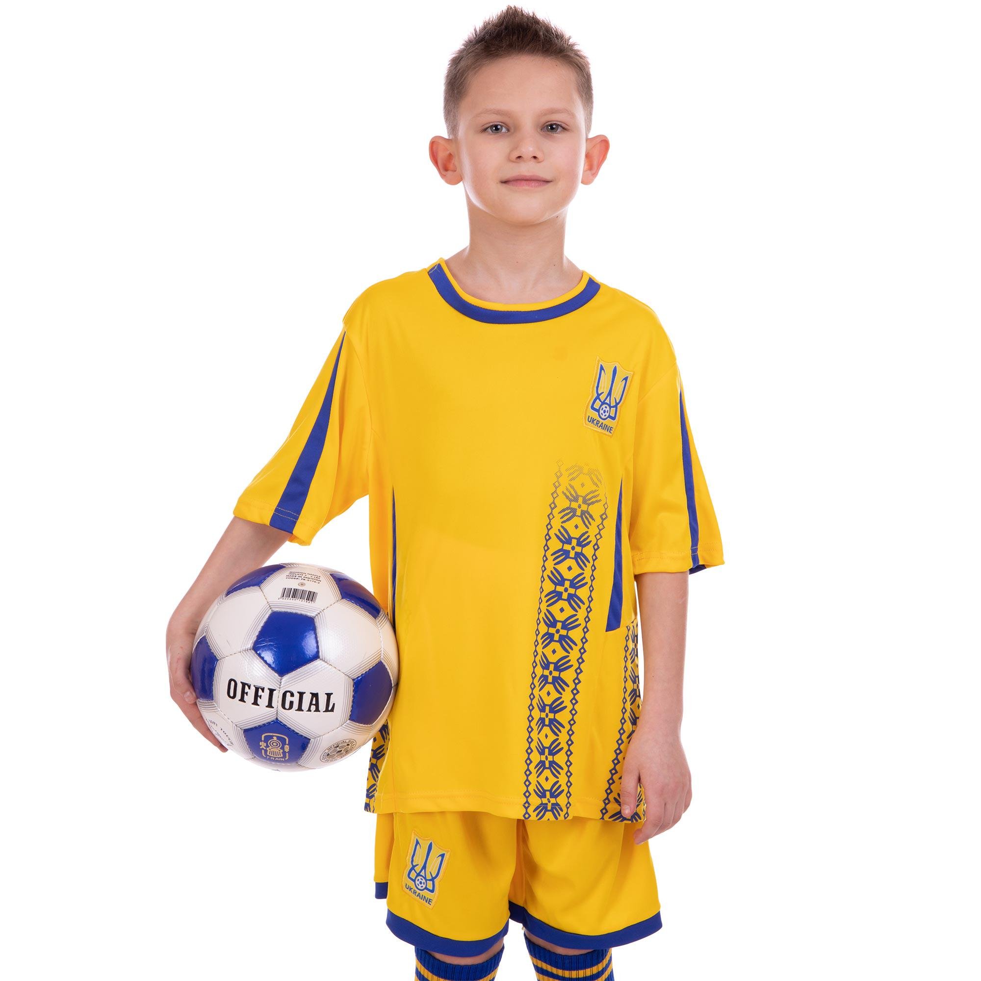 Форма футбольная детская SP-Sport УКРАИНА ЧМ 2018 Sport XS Желтый (CO-3900-UKR-18)
