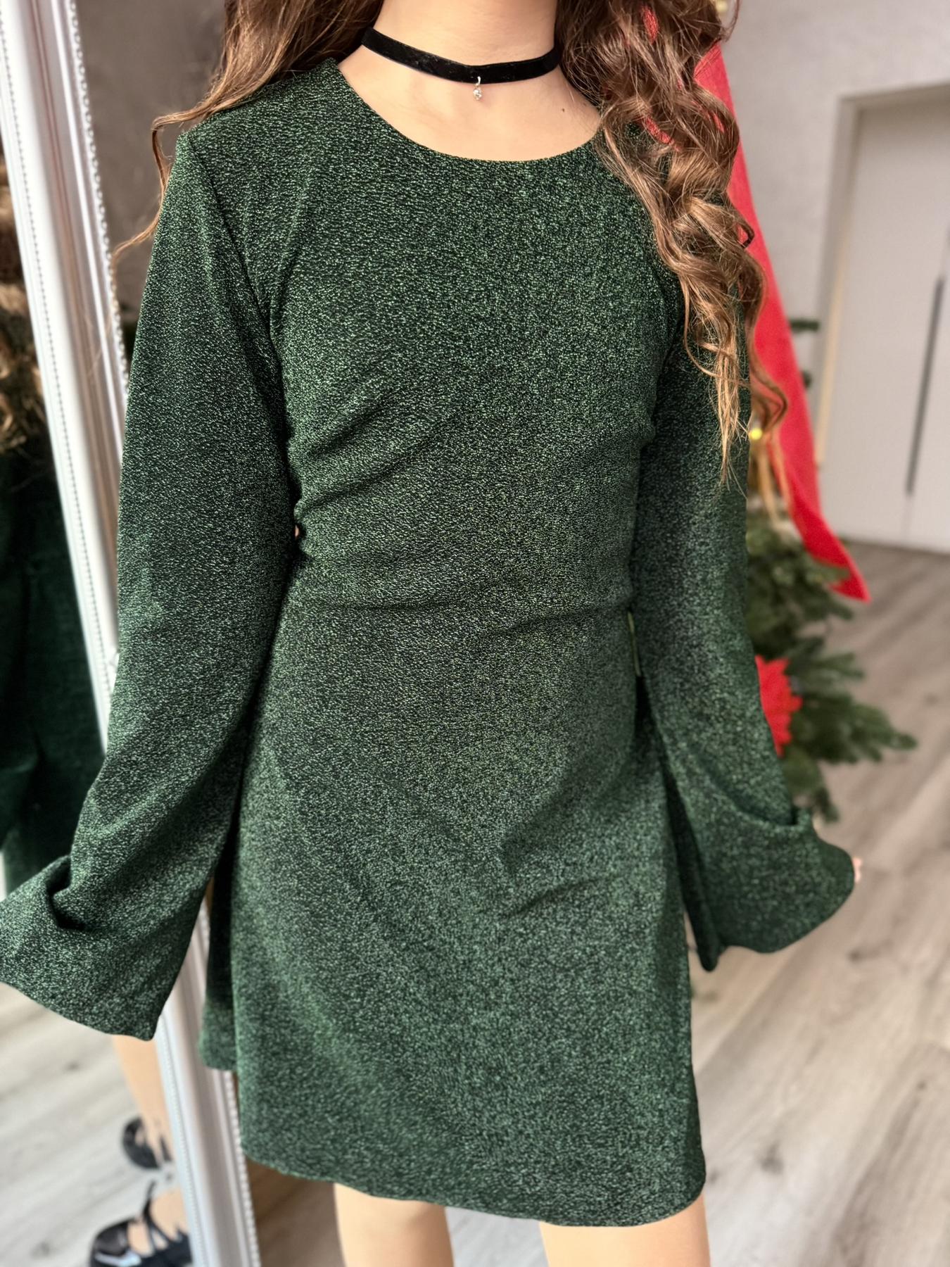 Сукня блискуча підліткова з люрексу IRmAS 1325 164 см Смарагдовий - фото 17