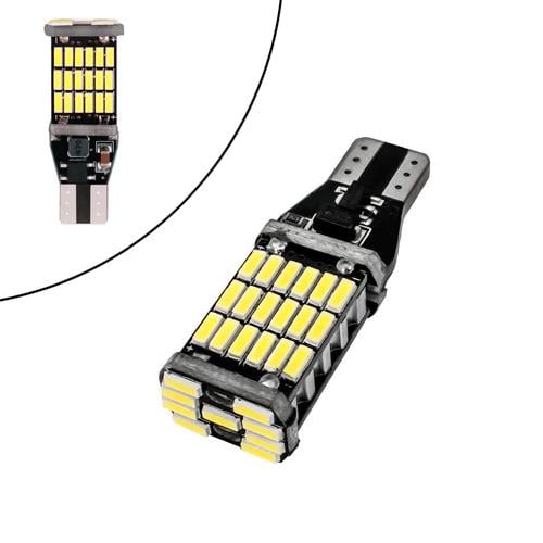 Лампа в автомобиль LED T15 W16W 45 SMD 4014 с обманкой Canbus Белый (620) - фото 2 Лампа в автомобиль LED T15 W16W 45 SMD 4014 с обманкой Canbus Белый (620) - фото 2