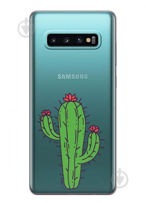 Чехол iSwag для Samsung Galaxy S10 Тропический кактус (H384)