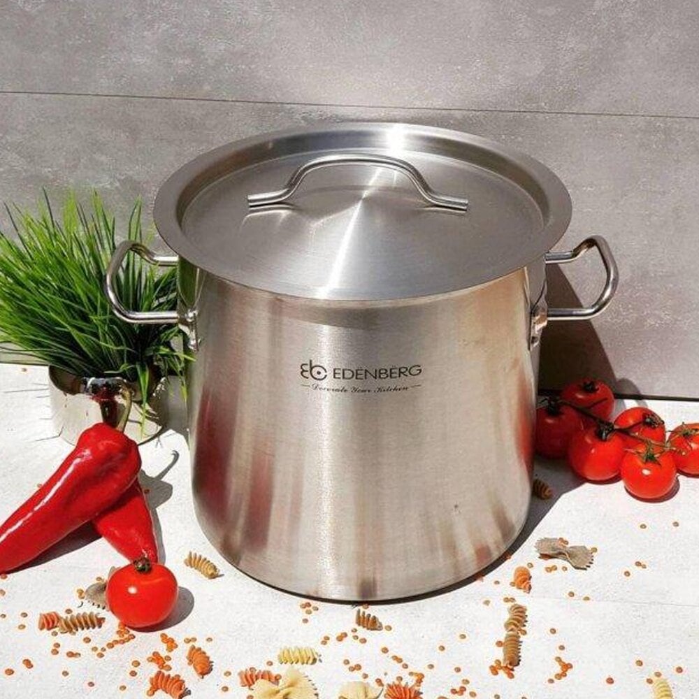 Кастрюля из стали нержавеющей Edenberg EB-3778 70 л 45 см с крышкой (EPI2-09102026-584)