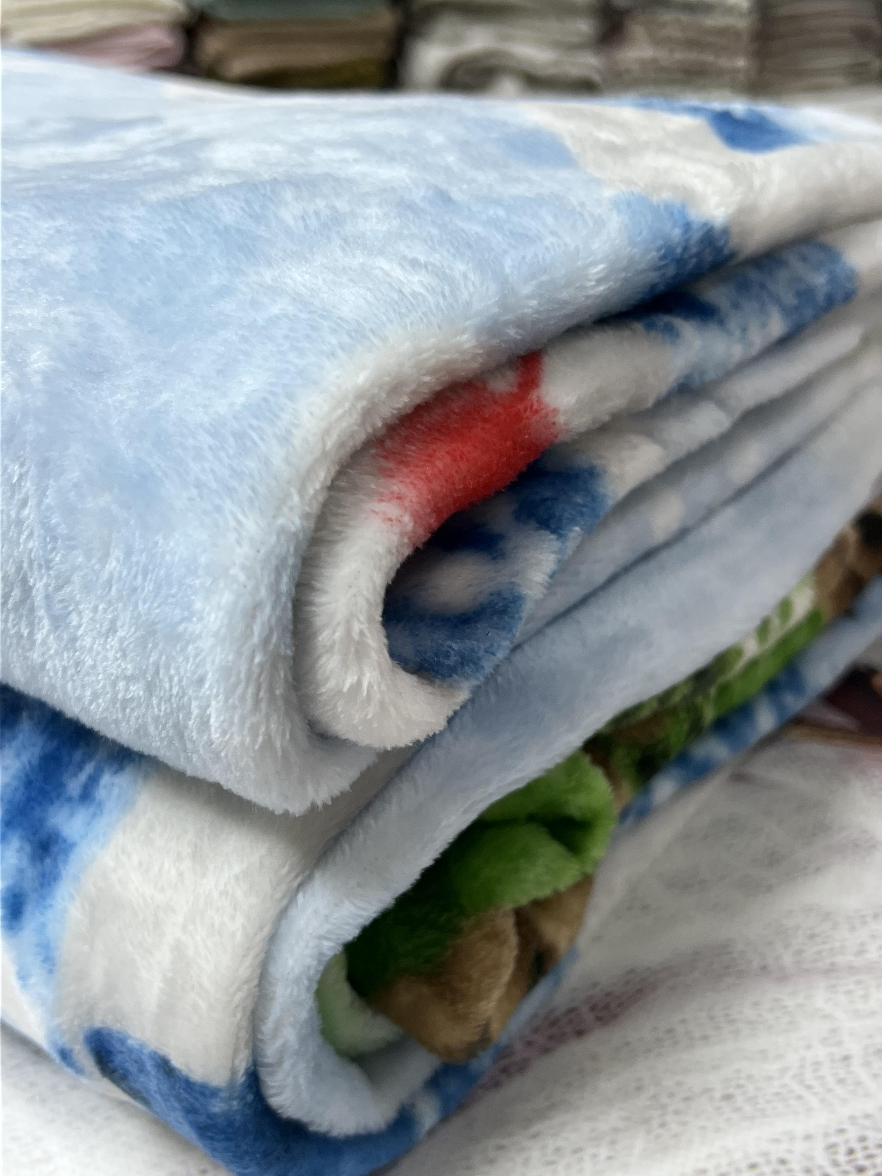 Плед з ведмедиками теплий новорічний 200х215 см Блакитний (2342396233) - фото 5