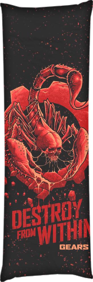 Подушка дакимакура Gears of War 19 50x150 см (13533538)