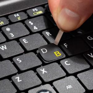 Наклейка на клавиатуру SampleZone SZ-BK-YS Бело-желтый (25878729) - фото 3