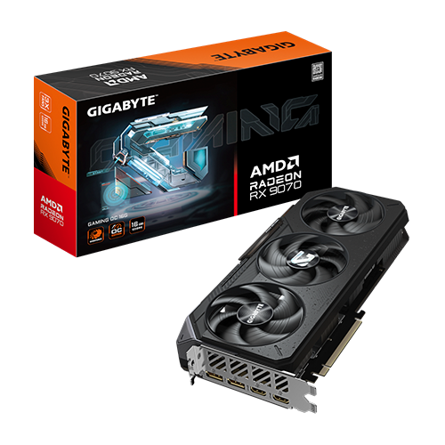 Відеокарта Gigabyte AMD Radeon RX 9070 16 Гб Windforce Core 2210 MHz Black (GV-R9070GAMING OC-16GD) - фото 5 Відеокарта Gigabyte AMD Radeon RX 9070 16 Гб Windforce Core 2210 MHz Black (GV-R9070GAMING OC-16GD) - фото 5