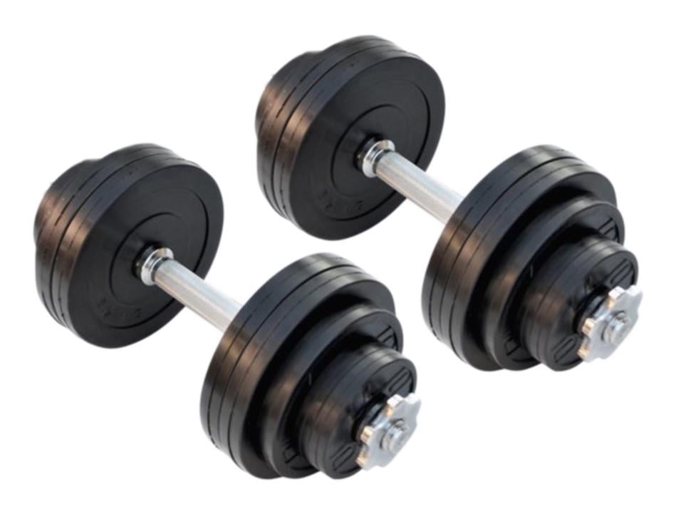 Гантели сборные прорезиненные Rn-Sport по 15 кг 2 шт. - фото 1 Гантели сборные прорезиненные Rn-Sport по 15 кг 2 шт. - фото 1