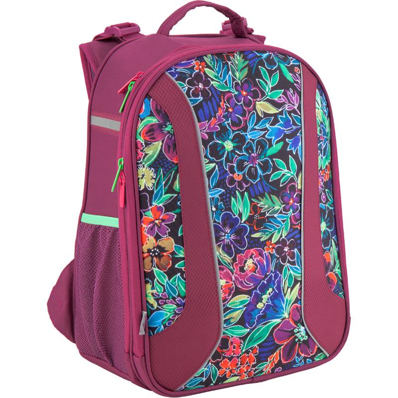 Рюкзак школьный KITE Flowery 39x29x17 см 17 л Бордовый (k18-703m-2)