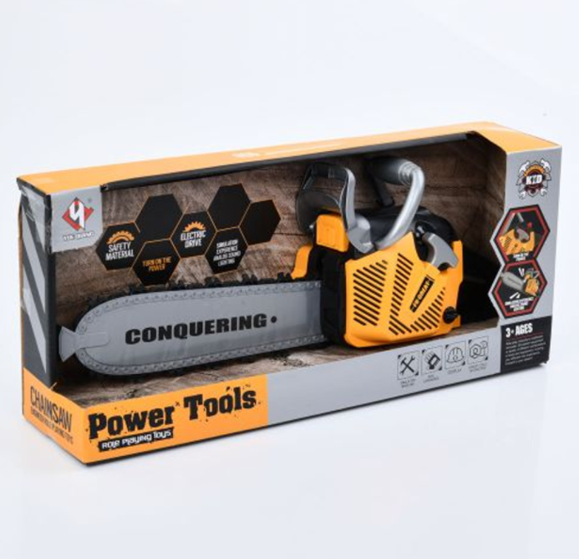Детская бензопила Power Tools автоматическое вращение цепи со звуковыми эффектами на батарейках (T001) - фото 10 Детская бензопила Power Tools автоматическое вращение цепи со звуковыми эффектами на батарейках (T001) - фото 10