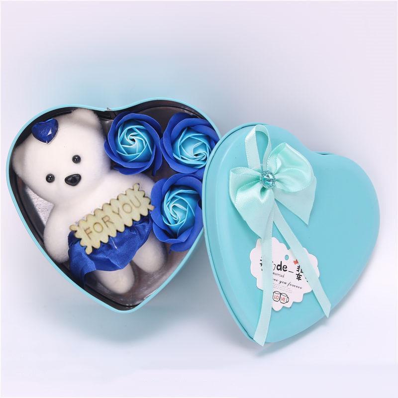 Подарочный набор Love you Мишка в коробочке мыло 3 розы с лепестками Подарочный набор Love you Мишка в коробочке мыло 3 розы с лепестками