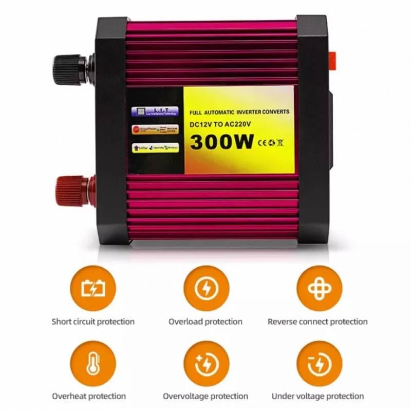 Автомобильный инвертор с 12 на 220 Bodasan 12-220 V 300 W (106592) - фото 4