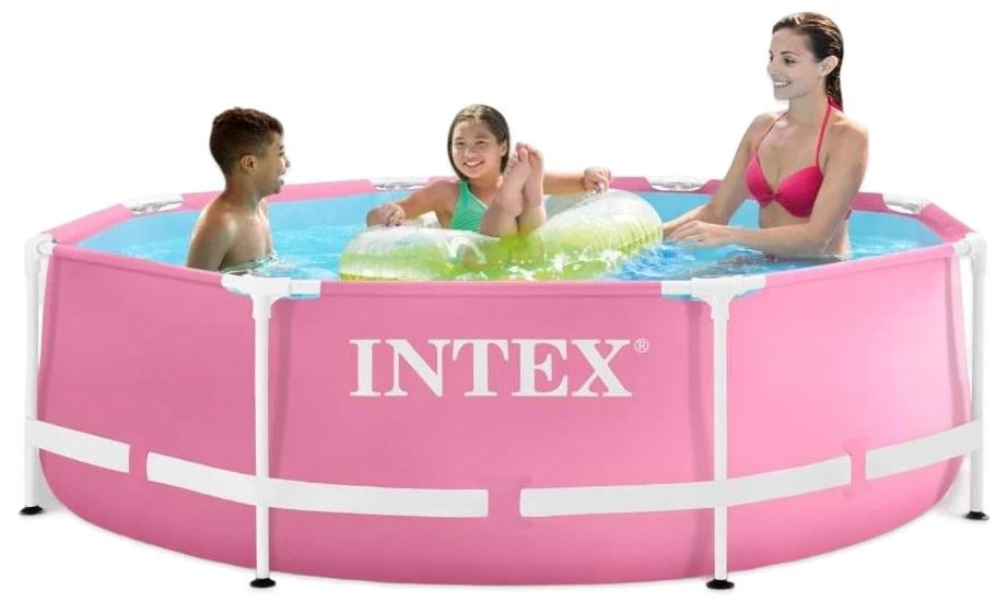 Басейн каркасний Intex Metal Frame Pool 244x76 см 2843 л Рожевий (28290)