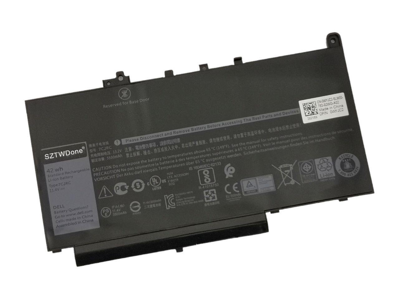 Аккумулятор для Dell Latitude E7270/E7470/7CJRC 3500 mAh 42Wh (21083602)