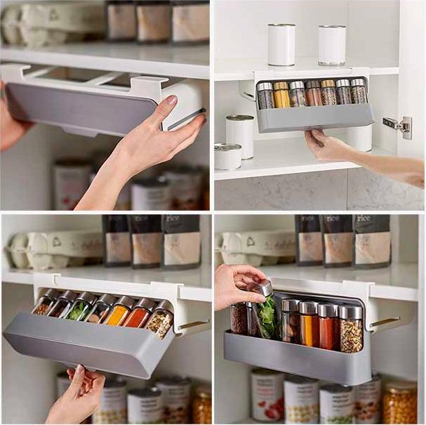 Органайзер для зберігання спецій Sokany підвісний з баночками Серій (34203) - фото 3 Органайзер для зберігання спецій Sokany підвісний з баночками Серій (34203) - фото 3