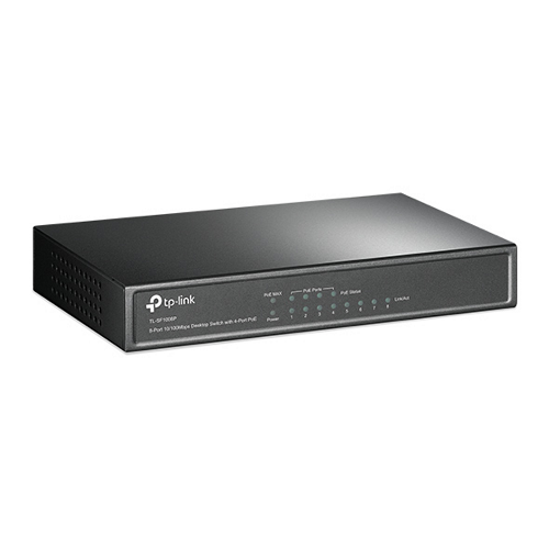 Коммутатор TP-Link TL-SF1008P 8-port 10/100M PoE Switch 8 10/100M RJ45 ports including 4 PoE ports (558250) - фото 1