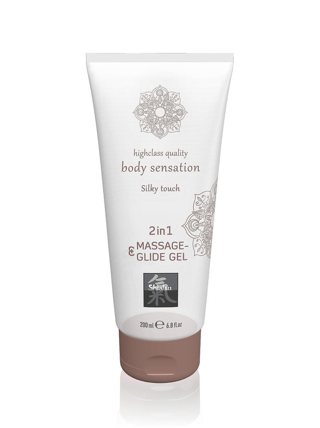 Лубрикант и массажное масло Shiatsu Massage & Glide gel 2in1 Silky touch 200 мл