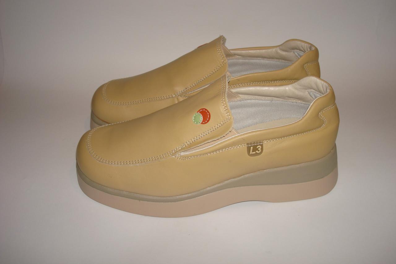 Мокасини жіночі шкіряні Linea р. 37 23,5 см Жовтий (2333743965) - фото 2