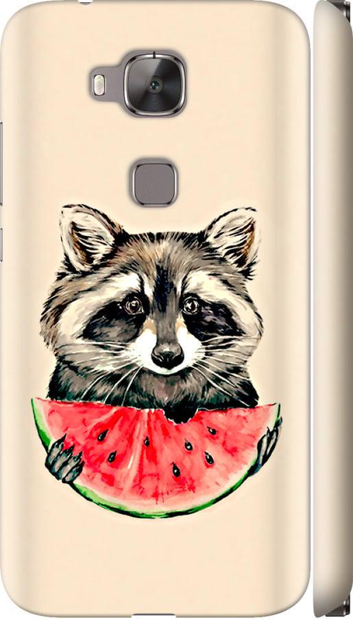 Чехол на Huawei G7 Plus Енотик с арбузом (4605m-952-42517)