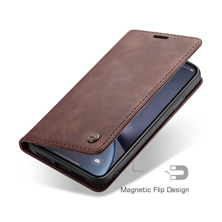 Чехол книжка с магнитом iPhone XR CaseMe Dark Brown (30853-05) - фото 2