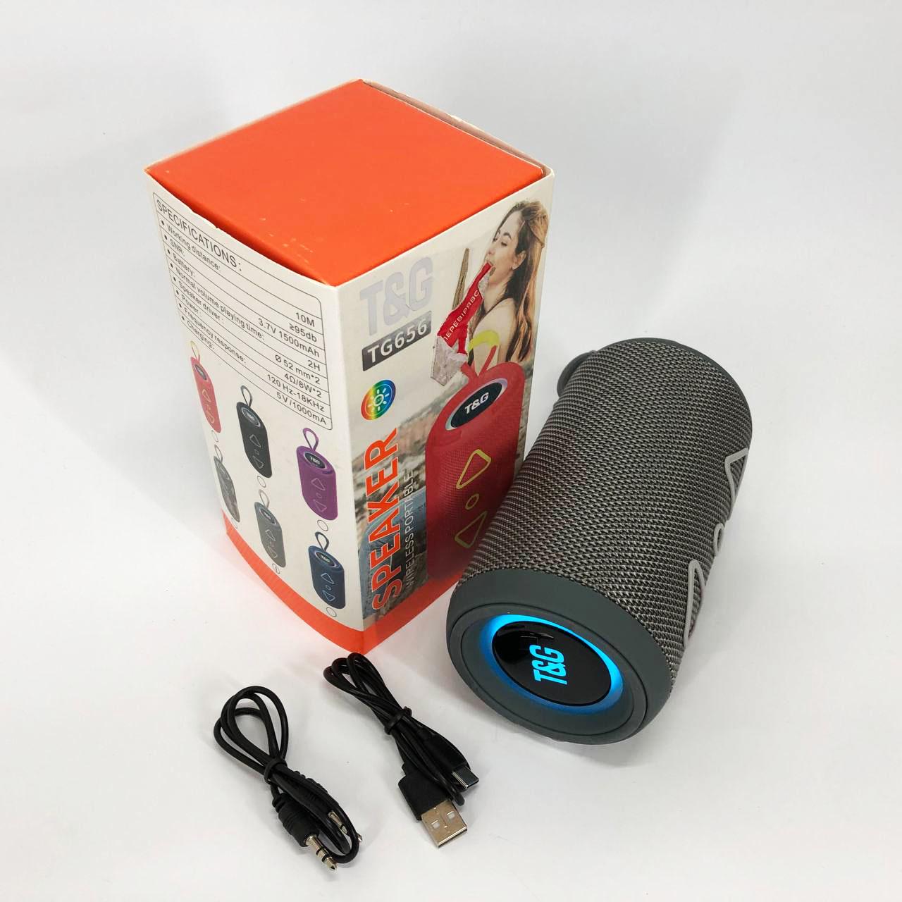Портативна колонка Bluetooth TG656 FM-радіо Сірий - фото 8 Портативна колонка Bluetooth TG656 FM-радіо Сірий - фото 8