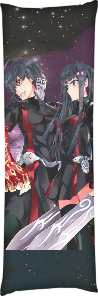 Подушка дакимакура Sousei no Onmyouji Две звезды Онмеджи 50x150 см (13545716)