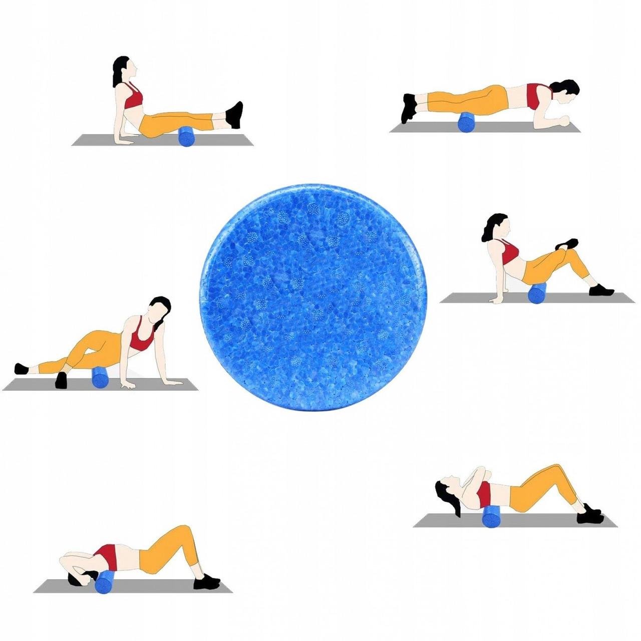 Массажный ролик Springos EPP FR0012 45x15 см - фото 2 Массажный ролик Springos EPP FR0012 45x15 см - фото 2