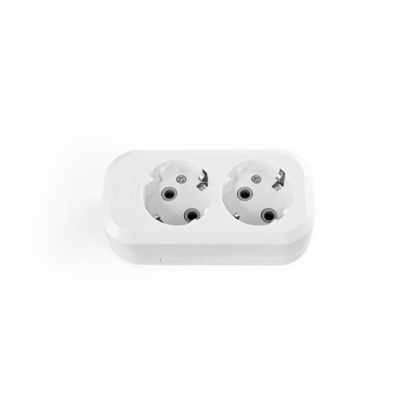 Колодка подовжувача TITANUM STANDARD із заземленням 2 гнізда Білий Колодка подовжувача TITANUM STANDARD із заземленням 2 гнізда Білий