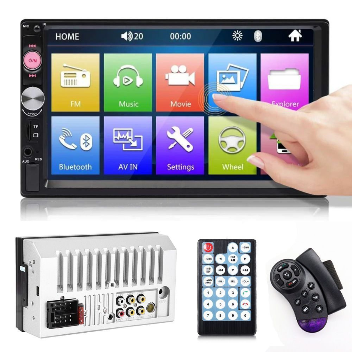 Автомагнитола 2DIN с Bluetooth и сенсорной панелью 7" (DNB-718) - фото 5